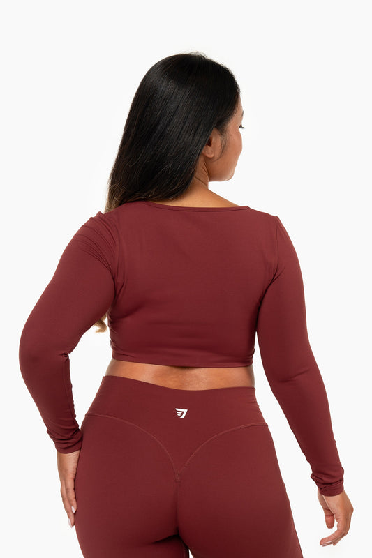 Top Crossed manches Longues - Red Velvet