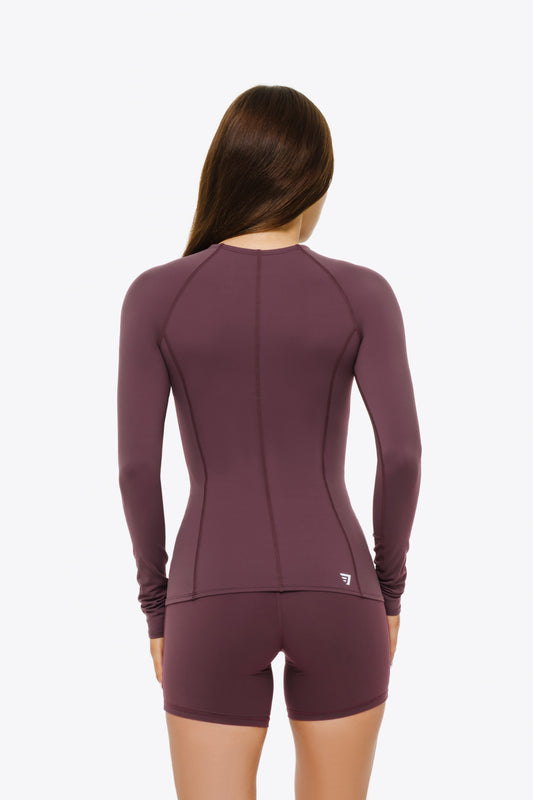 Top Power Manches Longues - Dark Cherry