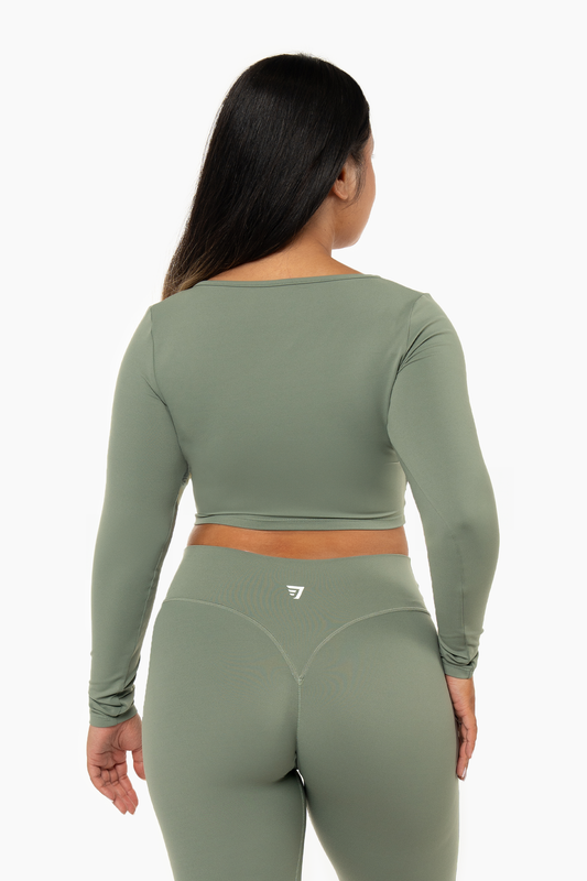 Top Crossed manches Longues - Pistachio