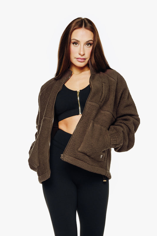 Veste Sherpa - Dark Mocha