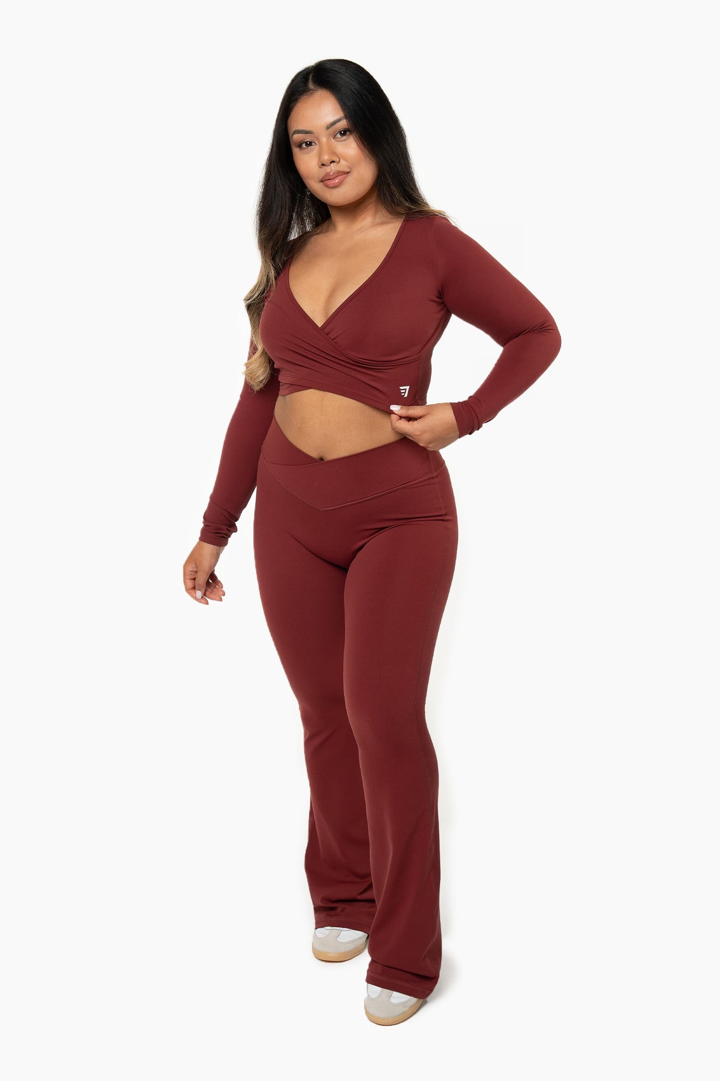 Top Crossed manches Longues - Red Velvet