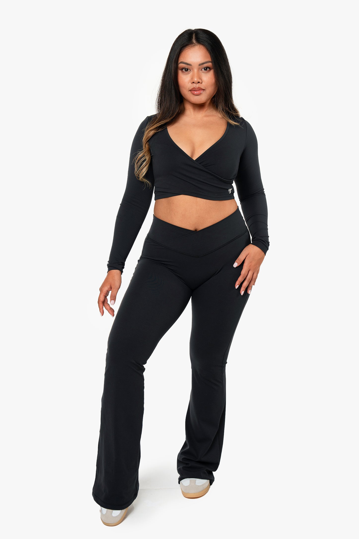 Top Crossed manches Longues - Black