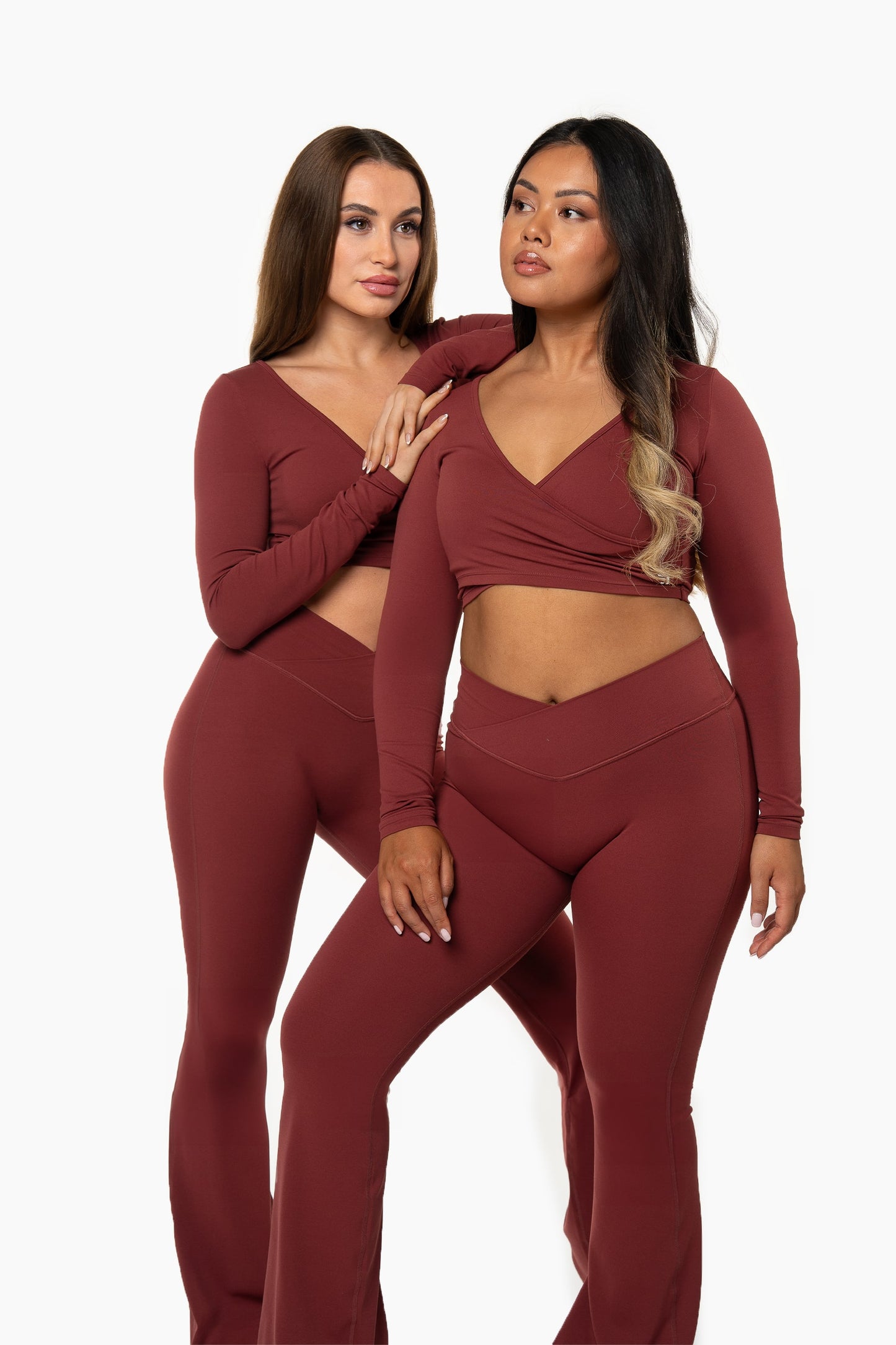 Top Crossed manches Longues - Red Velvet