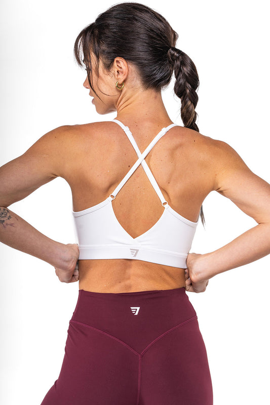 Brassière Crossed Ajustable - White