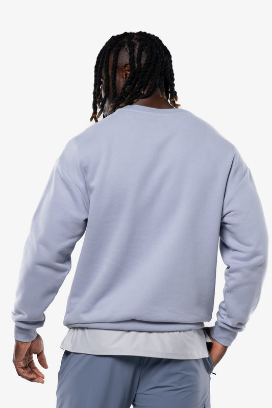 SWEAT MINIMAL OVERSIZED MANCHES LONGUES - DUSTY BLUE