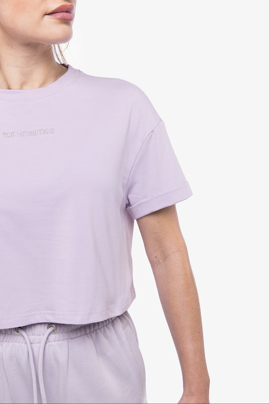 T-shirt Minimal Crop - Lilac
