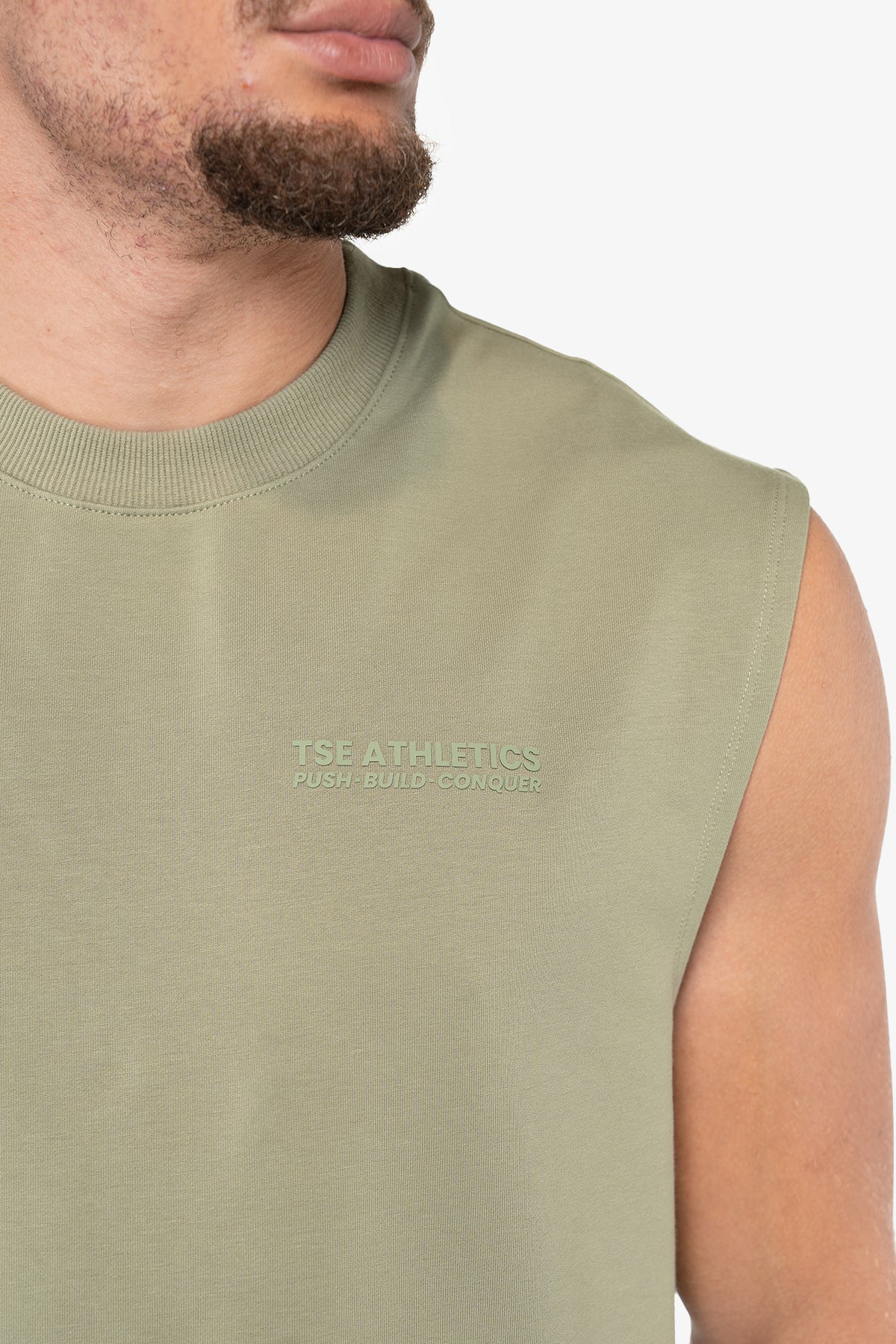 CUT OFF ACTIVE TERRY - FROSTY GREEN