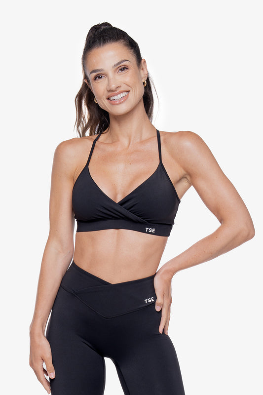 Brassière Crossed Ajustable - Black