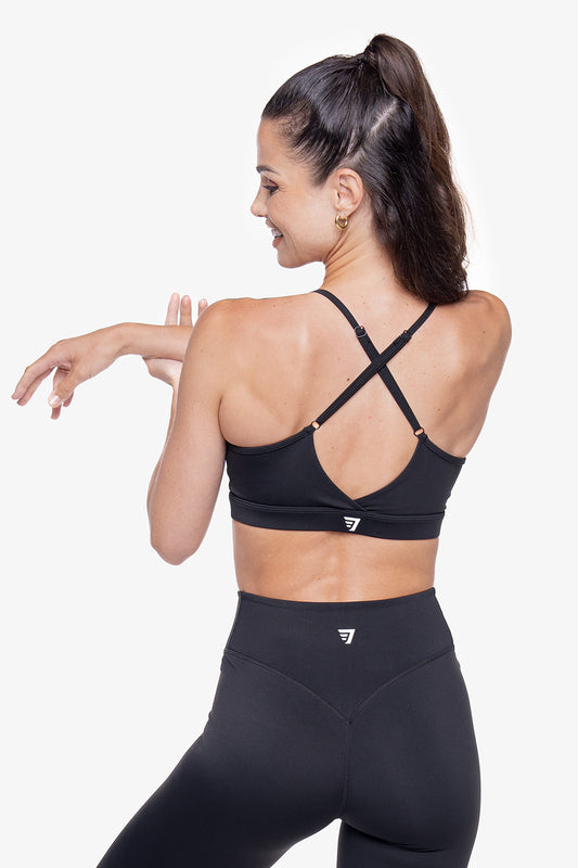 Brassière Crossed Ajustable - Black