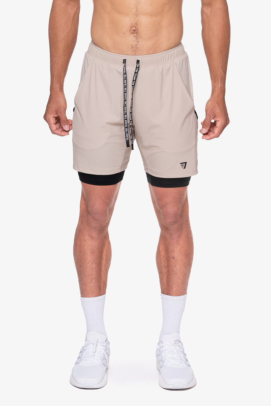 LINER SHORT PERFORMANCE - LIGHT SAND