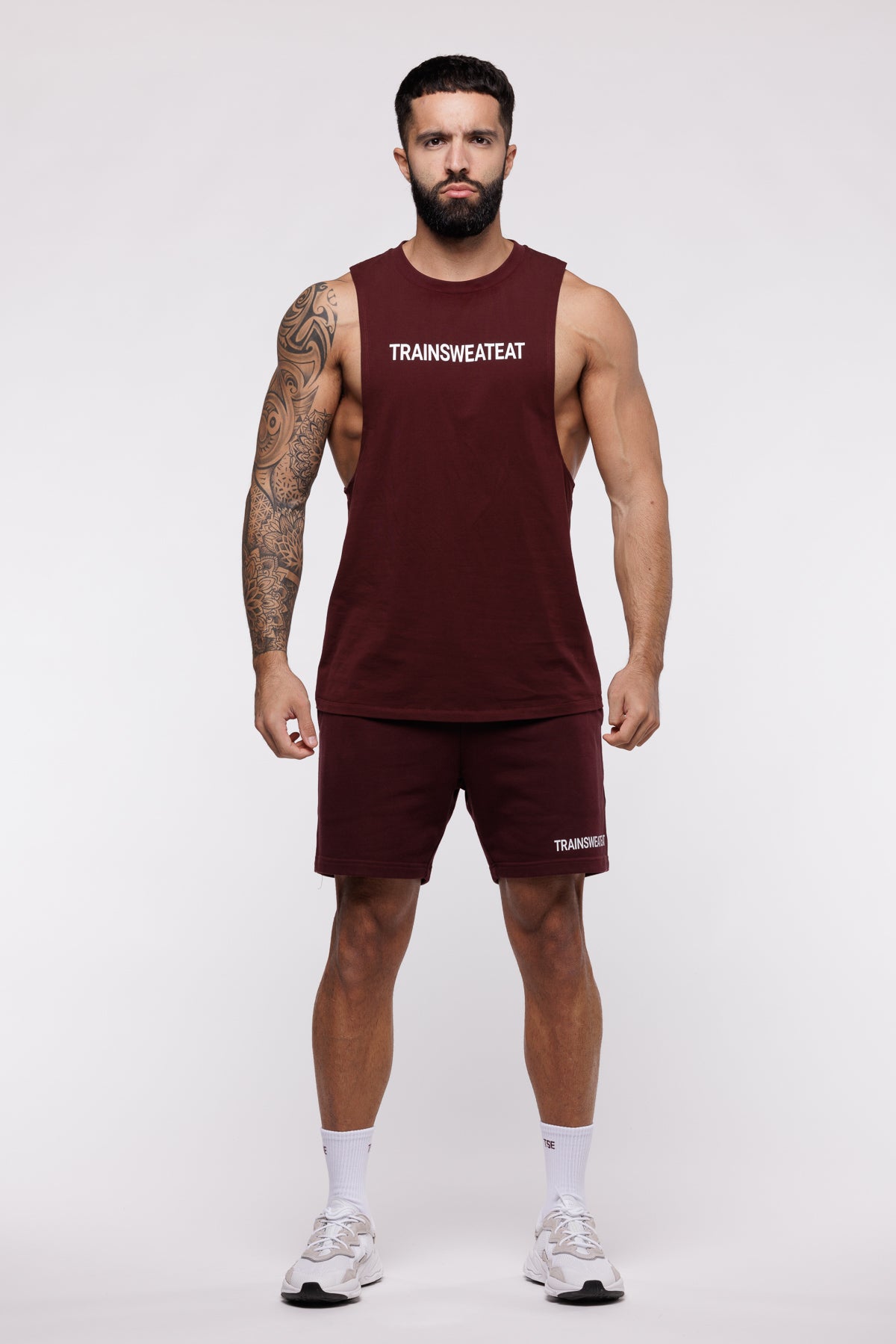 SWEATSHORT ESSENTIEL - RAISIN