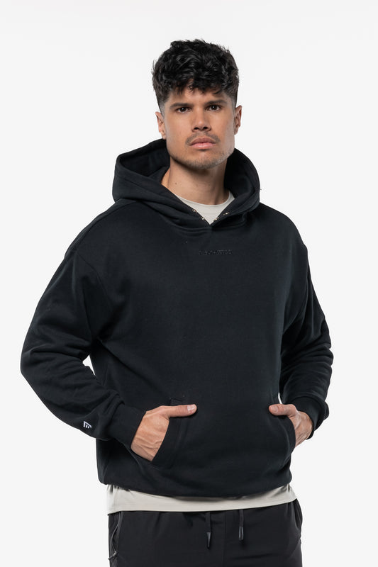 HOODIE MINIMAL OVERSIZED - BLACK