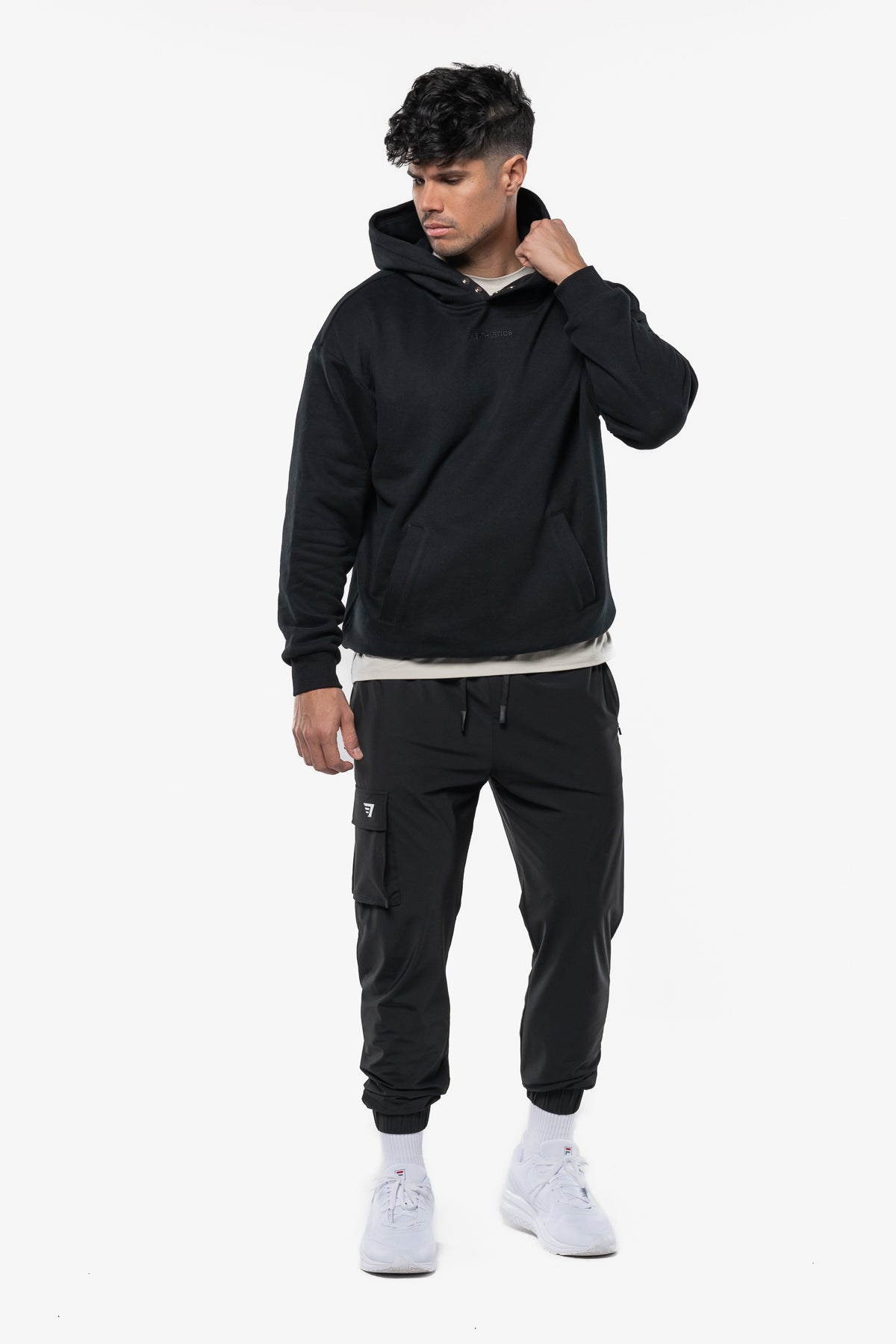 HOODIE MINIMAL OVERSIZED - BLACK