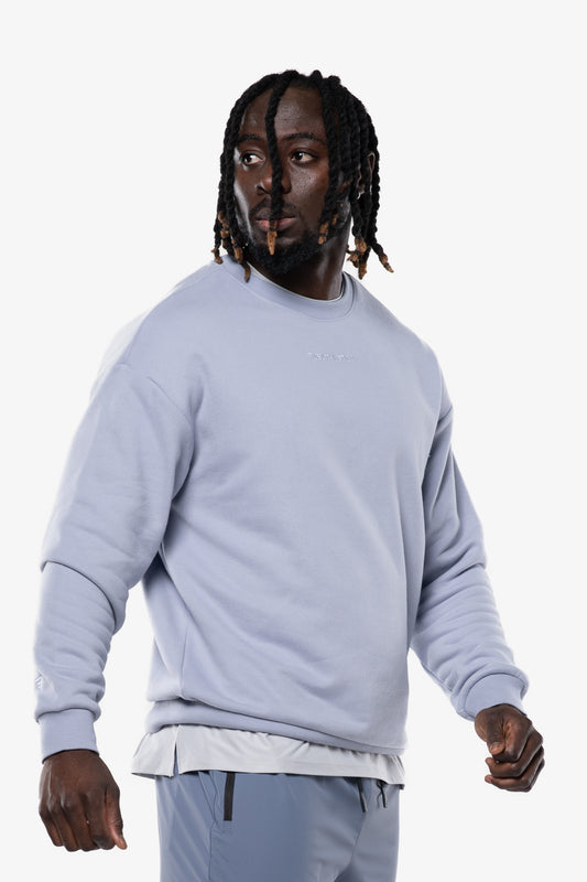 SWEAT MINIMAL OVERSIZED MANCHES LONGUES - DUSTY BLUE