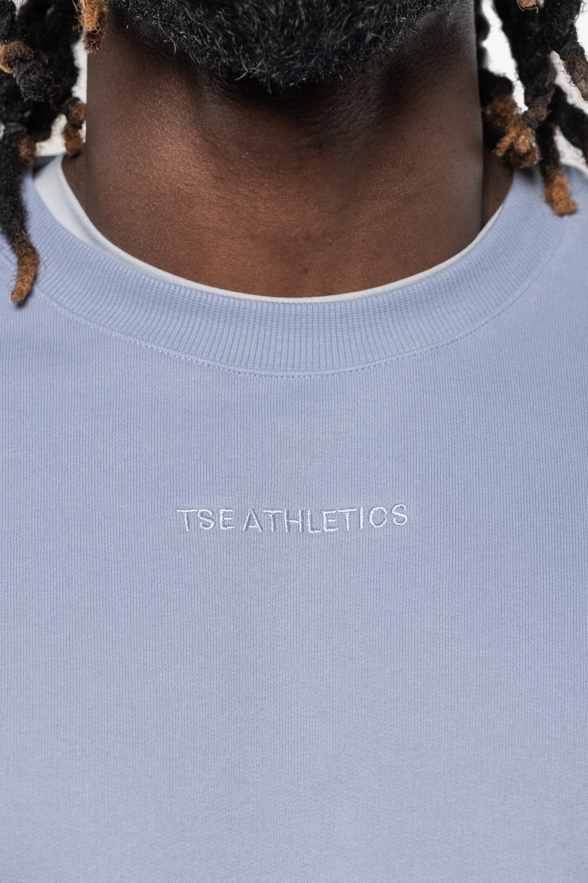 SWEAT MINIMAL OVERSIZED MANCHES LONGUES - DUSTY BLUE
