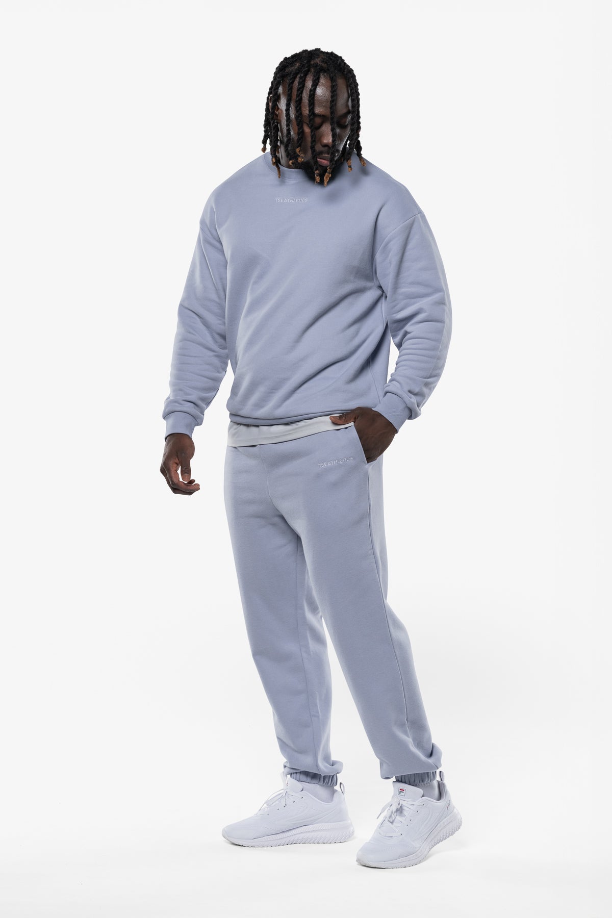 JOGGER MINIMAL LOOSEFIT - DUSTY BLUE