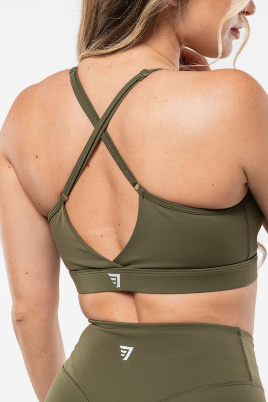 Brassière Crossed  Ajustable - Kaki