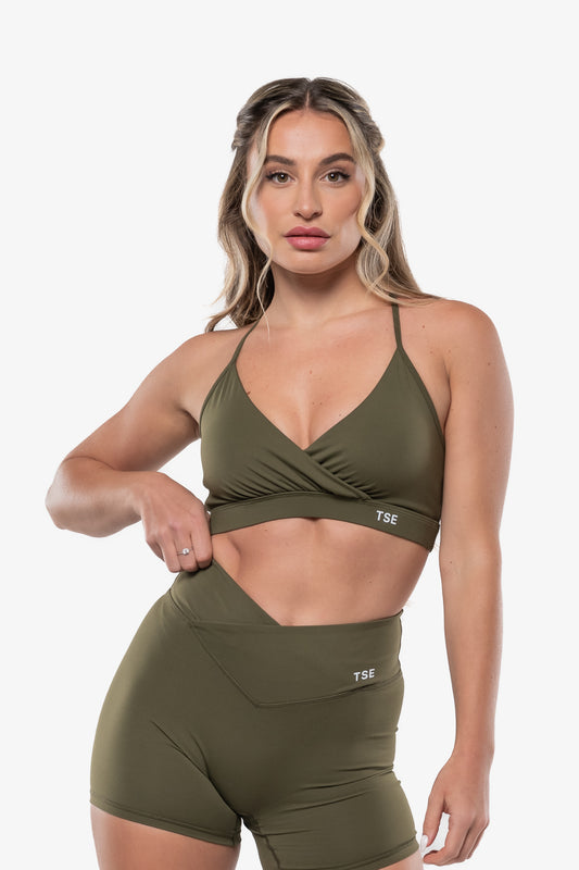Brassière Crossed  Ajustable - Kaki