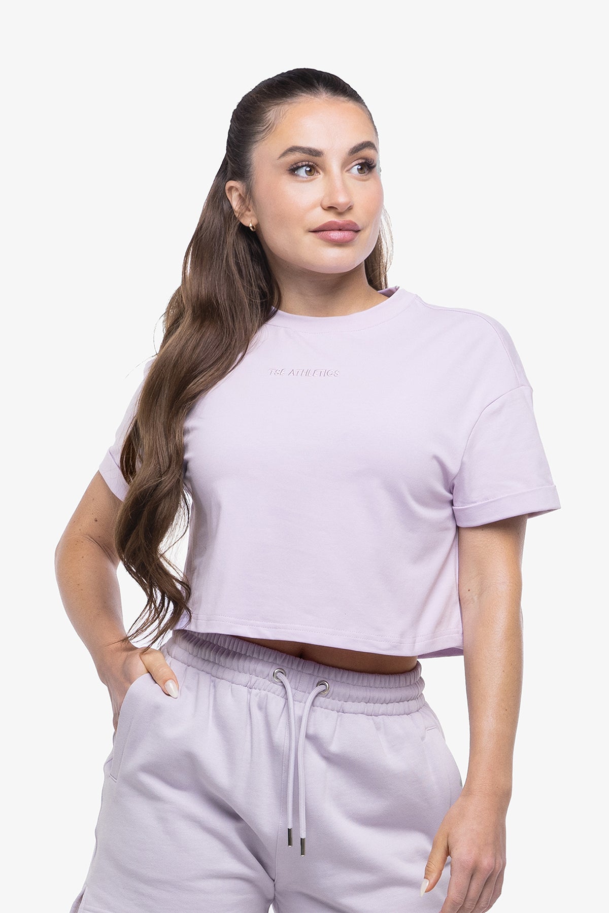 T-shirt Minimal Crop - Lilac