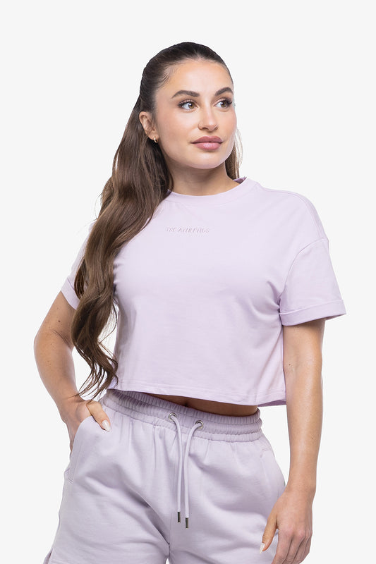 T-shirt Minimal Crop - Lilac