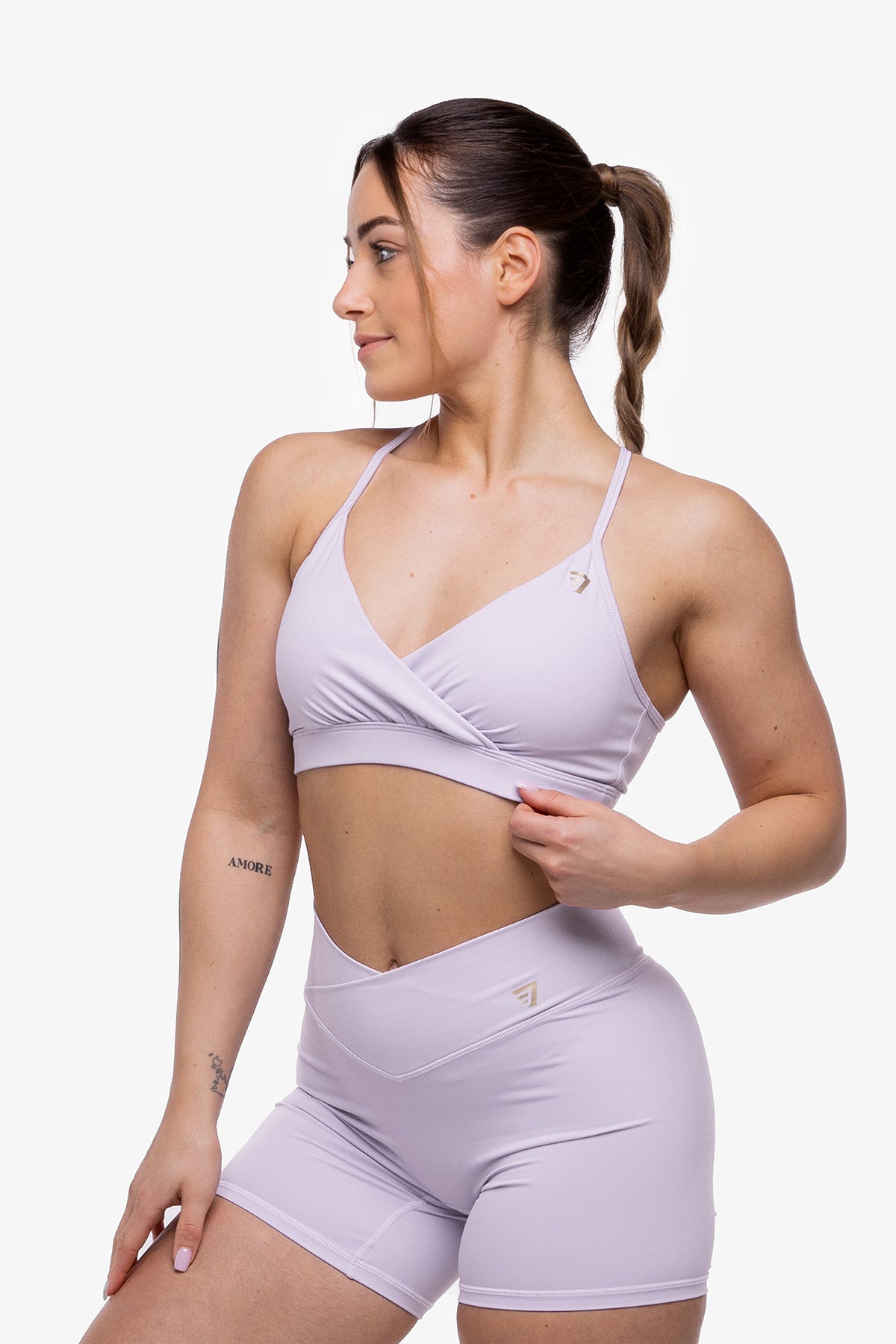 Brassière Crossed  Ajustable - Lilac